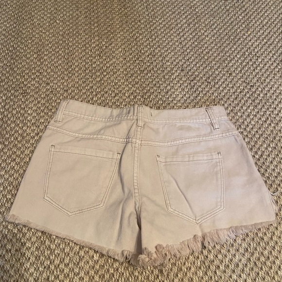 Free People Tan Jean Shorts - Picture 3 of 5